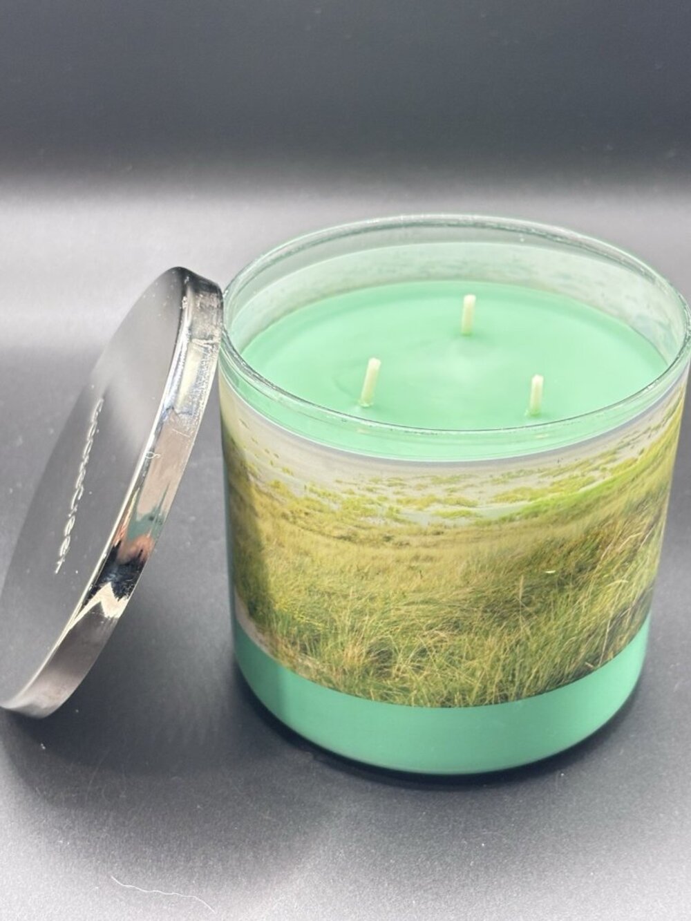 Goose Creek Green Sea Grass 3 Wick Jar Candle 14.5 oz Summer Beach Apple Pear - Picture 7 of 16